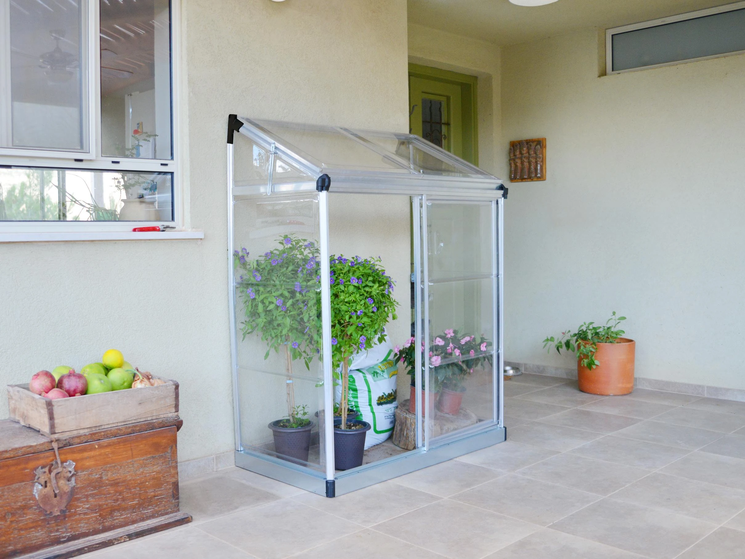 Palram Canopia Muurkas Lean to Grow 62 x 121 cm Zilver - Afbeelding 5